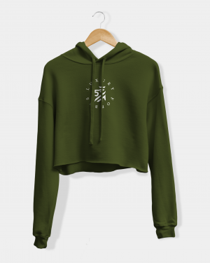 Womens Heart full of luxury cropped hoodie by Luxury Forbes