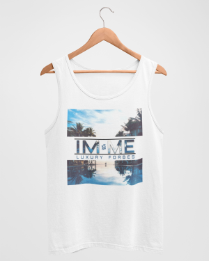 I'm Me From Poolside Mens White Tank Top