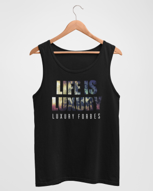 Life is Luxury Mens Black Tank Top by Luxury Forbes
