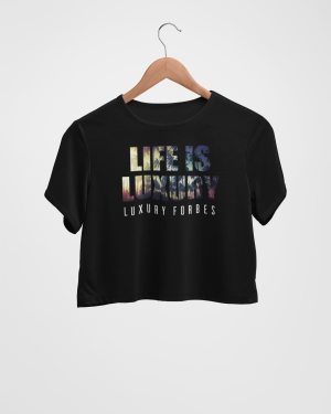 Womens Life is Luxury Cropped T-Shirt