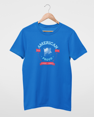 American Proud Men's Blue T-Shirt