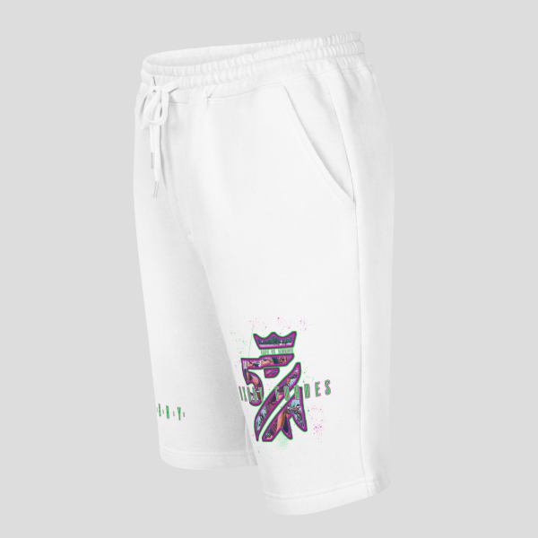 Mens Fleece Shorts (Splash of Luxury) Green & Pink