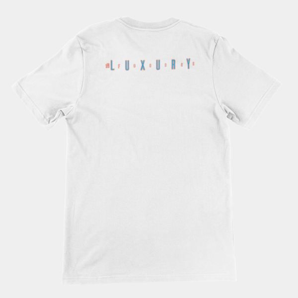 Short-Sleeve Graphic T-shirt (Splash of Luxury) Orange & Blue