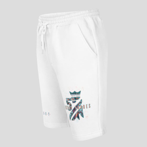 Mens Fleece Shorts (Splash of Luxury) Orange & Blue