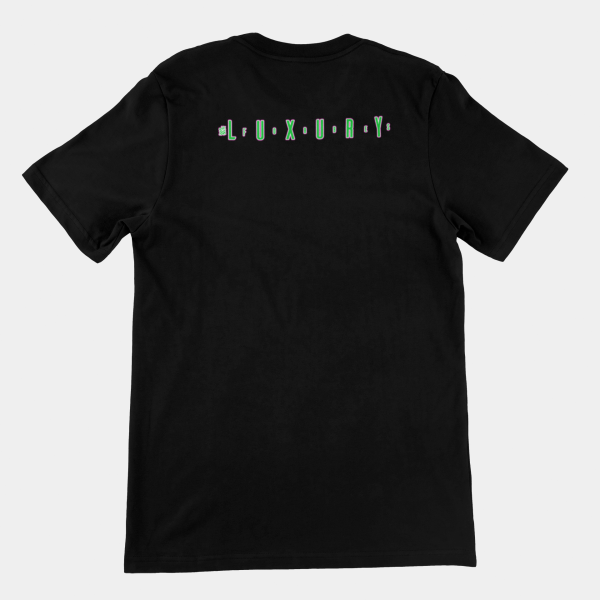Short-Sleeve Graphic T-shirt (Splash of Luxury) Green & Pink